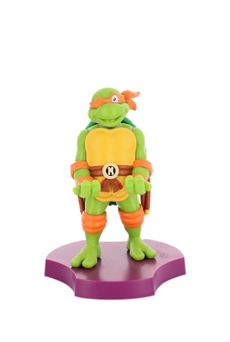 Exquisite Gaming Cable Guys Holdem - TMNT Michelangelo Collectible Small Tech Accessories & Phone Holder/Stand (iPhone, Samsung, Earbuds, Earphones) von Cableguys