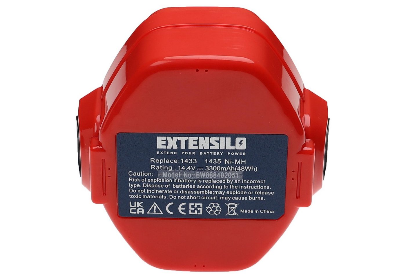 Extensilo Ersatz für Makita 1434, 192600-1, 1435, 192699-6, 1422, 1422 192600-1, Akku NiMH 3300 mAh von Extensilo