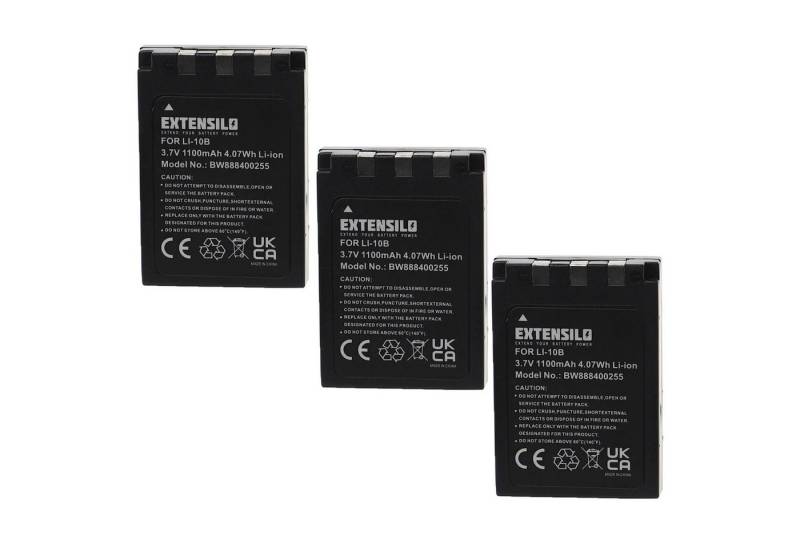 Extensilo passend für Sanyo Xacti VPC-J2, VPC-MZ3, VPC-MZ3EX, VPC-MZ3GX, Kamera-Akku Li-Ion 1100 mAh (3,7 V) von Extensilo