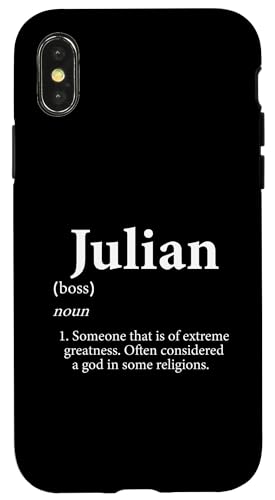 Hülle für iPhone X/XS Julian Gott Meme Definition Lustig Vorname Geburtstag Julian von Extreme Greatness