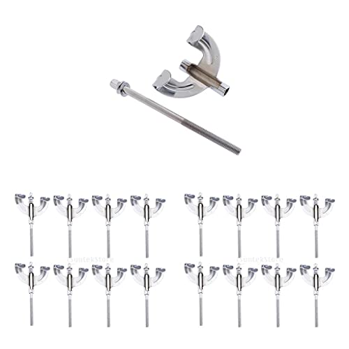 Chrome Bass Drum Claw Hooks Für Bass Drum Percussion, Hohe ProduktProduktqualität, 16er Pack von F Fityle