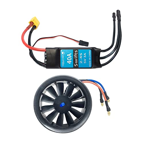 F Fityle EDF 50mm 4300KV 11 Flügel Impeller mit bürstenlosem RC-Motor mit ESC 40A Balance Getestet für EDF RC Jet Airplane von F Fityle