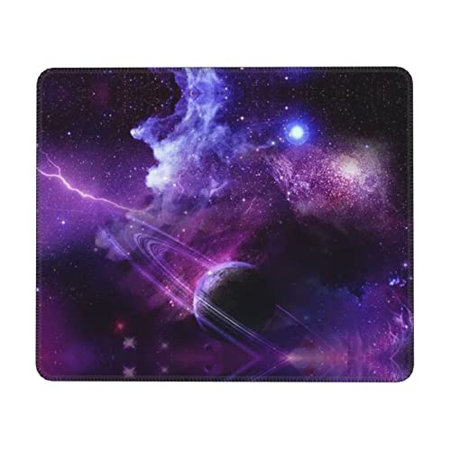 Galaxy Starry Space Purple Starry Printed Non-Slip Rubber Lock Base Mouse Pad, Non-Slip and Wear-Resistant, Comfortable to The Touch von FAIRAH