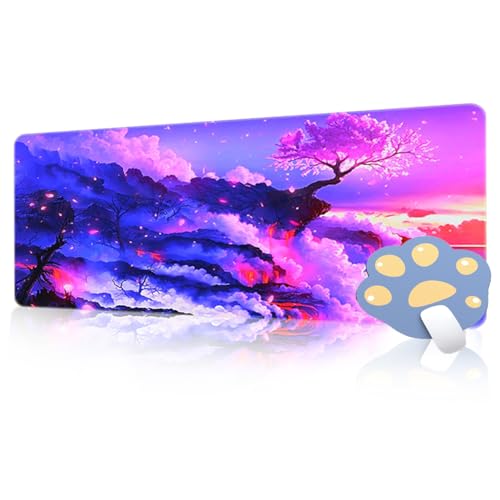 FAIRYGATE Desk Mat XXL Mouse Mat Mauspad Gaming XXL Groß Mousepad Tischunterlage Large Size rutschfest Schreibtischunterlage Motiv Glatte Oberfläche und Rutschfester Gummiboden B6608-L von FAIRYGATE