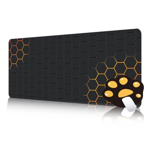 FAIRYGATE Mauspad xxl Gaming Mouspad Gaming Mauspad XXL Artistic Curve Mousepad Groß Vernähte Kanten WassXerdicht Anti-Rutsch für PC, MacBook,Laptop Verbessert Präzision und GeschwindigkeiX B6005-M von FAIRYGATE