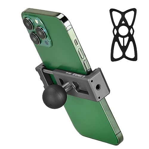 FANAUE Telefonhalterung mit 1" Kugelkopf, Silikonhülle doppelten Schutz, kompatibel mit RAM Mount B Größe Doppelbuchsenarm und Fahrrad Motorrad Handy-Halterung für Smartphones von 5.5" bis 7" breit von FANAUE