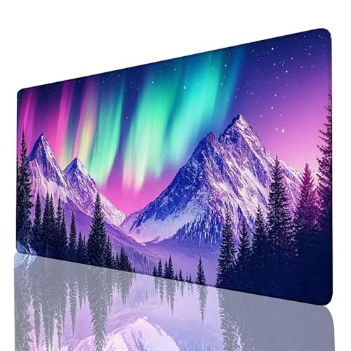 Gaming Mauspad XXL 600 x 300 mm, Schreibtischunterlage Farbe Mousepad Sternenhimmel, Desk mat mit vernähten Kanten, rutschfeste Gummibasis Mouse pad für PC Laptop Gaming Zubehör, Geschenk 27-R-I von FANLIGZU