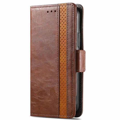 FANYUAN Handyhülle für Oppo A3 5G Hülle, Mit Kartenfach und Standfunktion, Premium Leder Flip Cover Brieftasche Case, Schutzhülle für Oppo A3 5G.(Braun) von FANYUAN