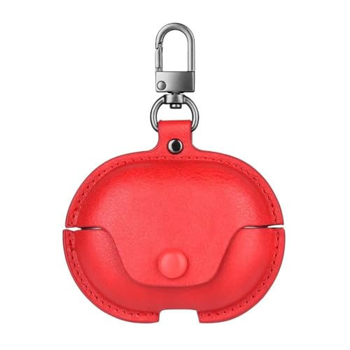 FANYUAN Hülle Kompatibel mit HUAWEI FreeBuds 4, PU-Leder Stoßfeste Schutzhülle, Mit Schlüsselanhänger, Case Cover für HUAWEI FreeBuds 4.(Rot) von FANYUAN