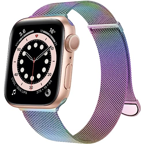 Kompatibel mit Apple Watch Armband 42mm 44mm 45mm 46mm 49mm für Frauen Männer Magnetisch Metall Edelstahl Ersatzarmband Armbänder für iWatch Armband Ultra 2/1 Series 10 9 8 7 6 5 4 3 2 1 SE, Bunt von FAWAJON