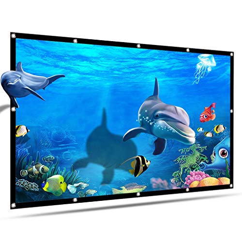 Tragbare Filmleinwand ,Projektor-Bildschirm Projektionsscreen Foldable Thick Durable for Outdoor Home Theater(84 Zoll) von FBANULPEX