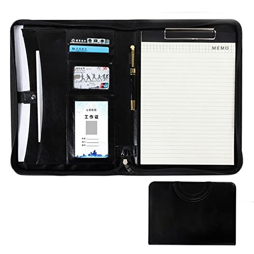 A4 Zwischenablage Ordner mit Speicher, Case With Hidden Handle And Clipboard Business Notepad Folder Bag(No calculator) von FBHDKJNFG