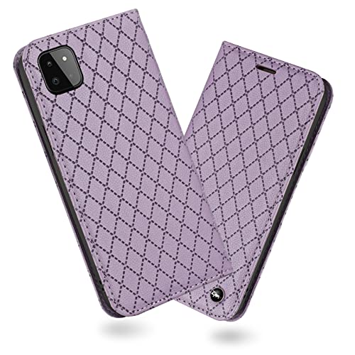 FCAXTIC Hülle für Galaxy A22 5G, Brieftasche Klapphülle Kompatibel mit Samsung Galaxy A22 5G, Stoßfeste Schutzhülle PU Lederhülle, Violett von FCAXTIC