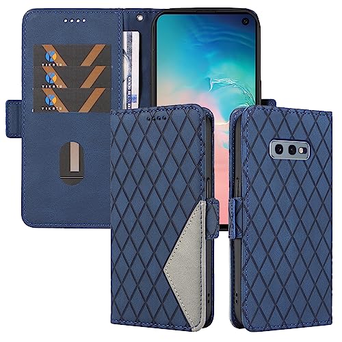 FCAXTIC Hülle für Samsung Galaxy S10e, Klappbar PU Leder Flip Handyhülle, Brieftasche Schutzhülle Klapphülle für Samsung S10e, Blau von FCAXTIC