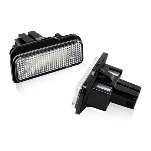 für Benz W203 5D W219,2PCS Lampenperlen CANBUS Kein Fehler Nummernschild Licht Basis Glühbirne Auto Nummernschild Lampe Kein Hyper Flash Weiß von FCLDZZ