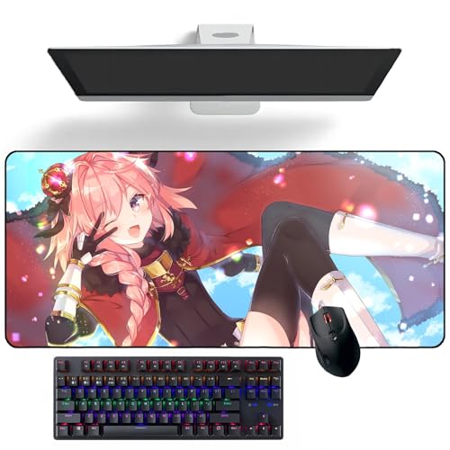 FDSAD Anime Mauspad Fate/Grand Order Astolfo Anime Schreibtischmatte Tastaturmatte große Mauspads Gummi Mausmatte von FDSAD