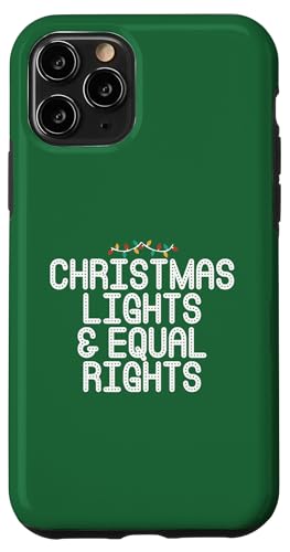 Hülle für iPhone 11 Pro Weihnachtsleuchten und Äqualrechts, lustig, weiblich, Meme von FEMINIST CHRISTMAS Sleigh the Patriarchy Memes