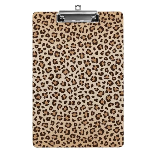 Leopard Braun Klemmbrett Zum Aufhängen Clipboard Hartplatten Klemme Für Papier Dokumente von FENAC