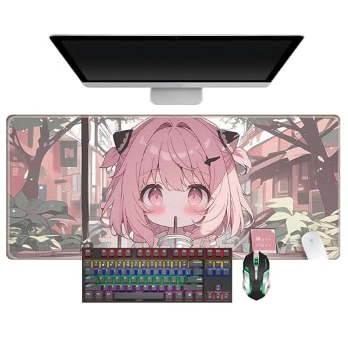 Japanisches Mauspad, Anime Spy Anya Forger, 800 × 300 × 4 mm, dick, wasserdicht, rutschfest, leicht zu waschen, für Desktop-Computer, Laptop für Gamer von FFCJJD