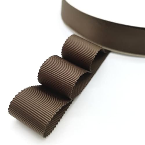 Handwerk Geschenke Verpackungsband, Ballonsband, 1"(25mm) doppelseitiges Band for Hochzeitsdekoration, Geschenkverpackung, Haarschleifen, DIY-Weihnachtsband(Coffee,5 yards) von FFENFRYOU