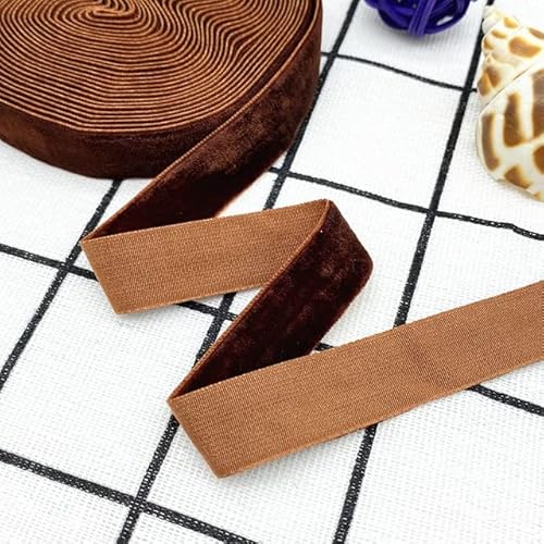 Handwerk Geschenke Verpackungsband, Ballonsband, 6–38 mm Samtband, Hochzeit, Party, Dekoration, handgefertigtes Band, Geschenkverpackung, Haarschleife, DIY-Weihnachtsband(06 Coffee,20mm 5yards) von FFENFRYOU