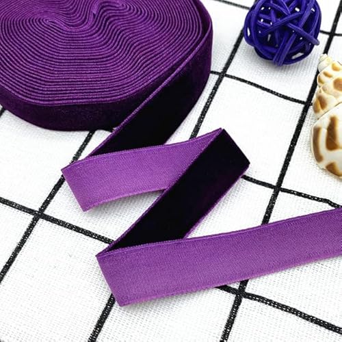 Handwerk Geschenke Verpackungsband, Ballonsband, 6–38 mm Samtband, Hochzeit, Party, Dekoration, handgefertigtes Band, Geschenkverpackung, Haarschleife, DIY-Weihnachtsband(08 Dark Purple,6mm 5yards) von FFENFRYOU