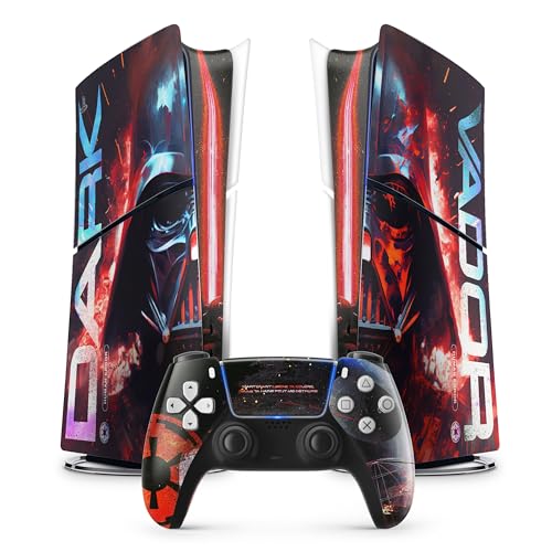 PS5 Skin Sith Sticker, Aufkleber für Playstation 5, Konsole und Controller, Slim Edition Digital, Sith Skin (1 Controller) von FFrame