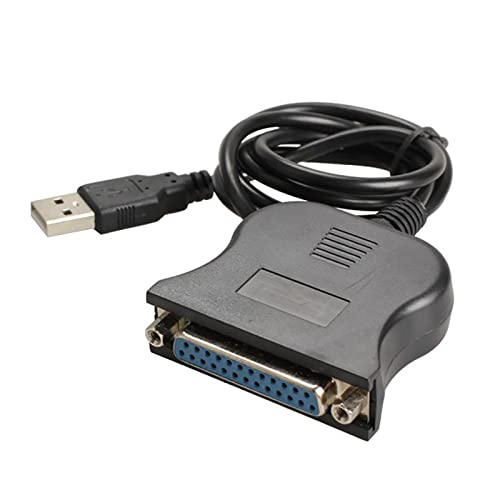 FGDTREE USB 2.0 auf 25-poliges DB25-Parallel-Port-Kabel, IEEE 1284, 25-poliges paralleles Drucker-Adapterkabel, USB auf DB25 25-poligen Parallelanschluss von FGDTREE