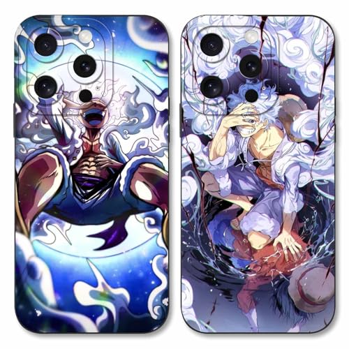 Anime-Schutzhülle für iPhone 16 Pro Max, 17 cm (6,7 Zoll), Manga-Druck, ästhetische Hüllen, coole Comic-Figuren, Design für Männer, Mädchen, Jungen, Objektivschutz, weiche Hülle, Funda für iPhone 16 von FGIAZDU