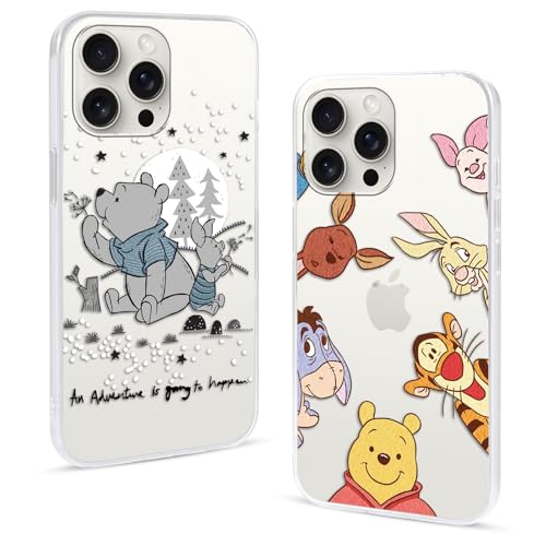 FGIAZDU Anime-Schutzhülle für iPhone 14 / iPhone 13, transparent, niedlicher Bär, Tiger, Cartoon-Charaktere, ästhetische Abdeckung für Mädchen, Jungen, Kinder, transparent, weich, Funda für iPhone 14 von FGIAZDU