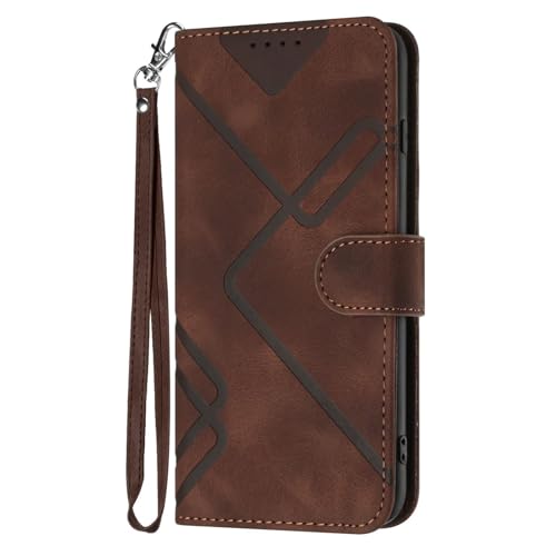 FHCBEMGI Hülle für iPhone 15 Pro Max/15 Plus/15 Pro/15 Stoßfeste Leder PU Hülle Brieftaschen-Hülle Con Ständer Kratzresistenz Fallschutz Handytasche (Braun,15Pro) von FHCBEMGI