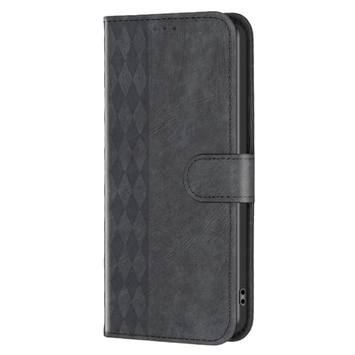 FHCBEMGI Leder Hülle Für iPhone 15/15 Pro/15 Plus/15 Pro Max Rundumschutz Fallschutz Shell Mit Kameraschutz Multifunktional Case Mit Kartenfach (Schwarz,15 Pro Max) von FHCBEMGI