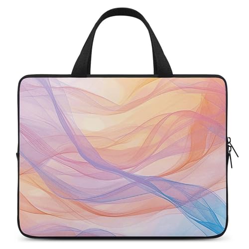 FHPCE Laptop-Umhängetasche, Laptoptasche, Computertasche, verschiedene Schattierungen, Messenger-Tasche für Unisex, Linien in verschiedenen Farbtönen, 25,4 cm (10 Zoll) von FHPCE