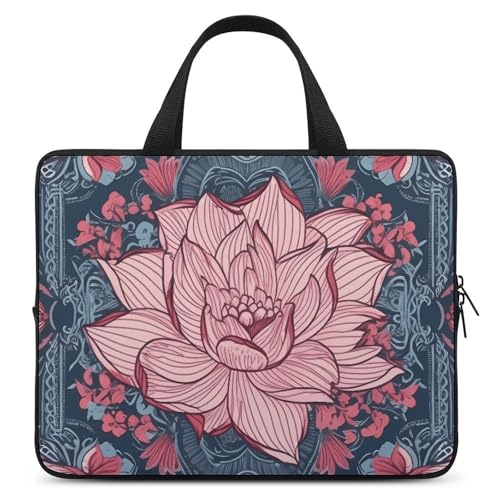 Laptop-Umhängetasche, 30,5 cm (12 Zoll), Laptoptasche, Computertasche, Pfirsichblumenmuster, Messenger-Tasche für Unisex von FHPCE