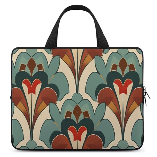 Laptop-Umhängetasche, Laptoptasche, Computertasche, Art-Deco-Muster, Messenger-Tasche für Unisex, Art-Deco-Muster, 30,5 cm (12 Zoll) von FHPCE