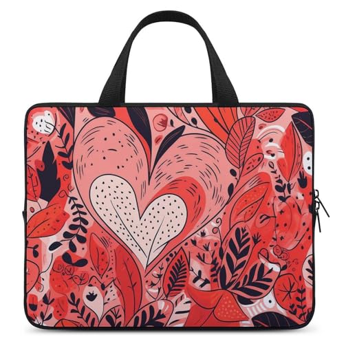 Laptop-Umhängetasche, Laptoptasche, Computertasche, Muster auf rosa Hintergrund, Messenger-Tasche für Unisex, Muster auf rosa Hintergrund, 15inch von FHPCE