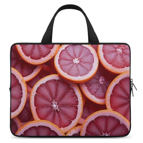 Laptop-Umhängetasche, Laptoptasche, Computertasche, orangefarbene Obstscheiben, Messenger-Tasche für Unisex, orangefarbene Fruchtscheiben, 15 Zoll von FHPCE