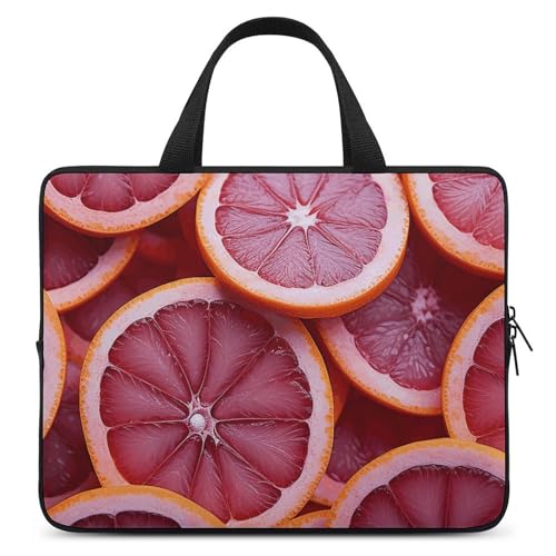 Laptop-Umhängetasche, Laptoptasche, Computertasche, orangefarbene Obstscheiben, Messenger-Tasche für Unisex, orangefarbene Fruchtscheiben, 30,5 cm (12 Zoll) von FHPCE