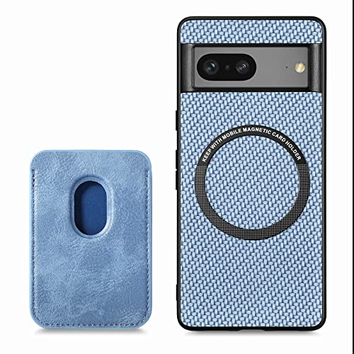 FIFTHAVE Handyhülle Google Pixel 8 Hart PC Hülle mit Kartenfach 6.3'' Matt Ultra Dünn Schutzhülle Mattierte Textur Slim Hardcase Weich TPU Stoßfeste Bumper Case für Google Pixel 8 Blau von FIFTHAVE