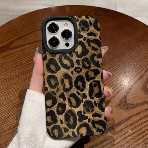 FIFTHAVE Handyhülle Kompatibel mit iPhone 16 Pro Hülle Leopard Muster Schutzhülle Aesthetic Design, Cute Hülle für iPhone 16 Pro Aesthetic Design Case Weiche Silikon Bumper Cover-Leopard 01 von FIFTHAVE