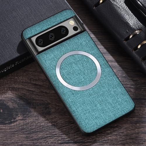 FIFTHAVE Magnetisch Handyhülle Google Pixel 6A Hülle kompatibel mit MagSafe,Hardcase Schutzhülle Google 6A Hart PC Case Slim Matt Cover Dünn Weich TPU Kratzfest Bumper 6.1'' Grün von FIFTHAVE