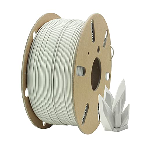 Filamentive PLA - Light Grey/Hellgrau - 1.75mm 3D Drucker Filament, Recyceltes Material + Spule aus 100% recycelbarem Karton - Ermöglicht Nachhaltiges Drucken (1KG) von FILAMENTIVE
