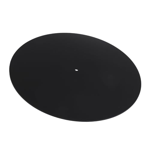 Acryl-Plattenspielermatte, Antistatische Geräuschunterdrückung, Slipmat für 12-Zoll-Plattenspieler, Verbessert die Klangqualität, Verbessert die Basswiedergabe, Passend für (Black) von FILFEEL