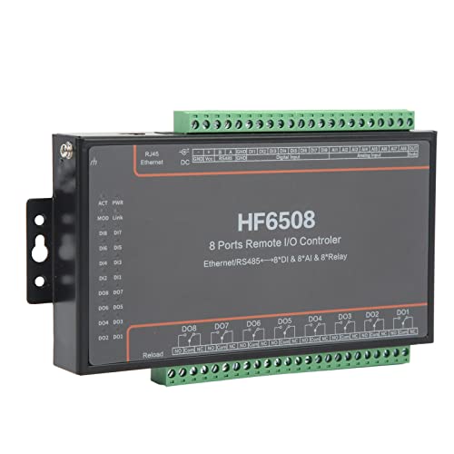 Relais Netzwerk Controller mit 8 Ports und Seriellem Kabel, 5-40 V DC RS485 Ethernet Datenerfassungsplatine, Mehrkanal Steuerschalter Serieller Port für Modbus Gateway für RTU HF6508 von FILFEEL