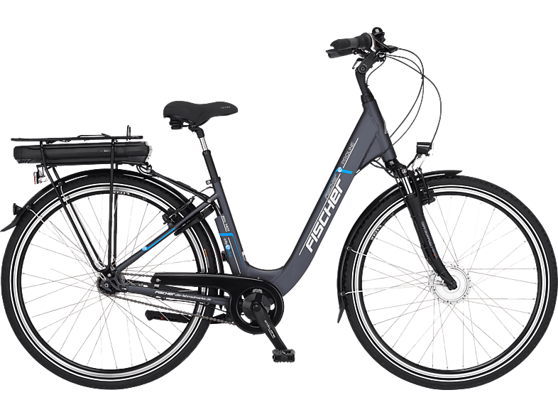 FISCHER CITA ECU 1401 Citybike (Laufradgröße: 28 Zoll, Rahmenhöhe: 44 cm, Damen-Rad, 522 Wh, Schwarz matt) von FISCHER