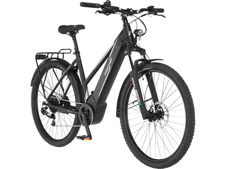 FISCHER TERRA 5.0i All Terrain Bike (ATB) (Laufradgröße: 27,5 Zoll, Rahmenhöhe: 49 cm, Damen-Rad, 504 Wh, Schwarz matt) von FISCHER
