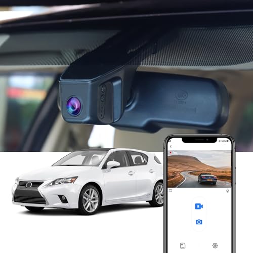 Fitcamx Dashcam 4K Kompatibel mit Lexus CT 200h 2011-2020 FWD F Sport Sdn Hybrid Premium, OEM Autokamera 2160P UHD Video WiFi, G-Sensor, Loop-Aufnahme, WDR Dasch-cam Auto, Plug & Play, 64-GB-Karte Fitcamx Dashcam 4K Kompatibel mit Lexus CT 200h 2011-2020 FWD F Sport Sdn Hybrid Premium, OEM Autokamera 2160P UHD Video WiFi, G-Sensor, Loop-Aufnahme, WDR Dasch-cam Auto, Plug & Play, 64-GB-Karte von FITCAMX