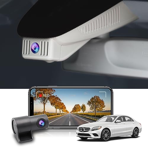 Fitcamx Dashcam Auto Vorne Hinten 2160P+1080P Passend für Mercedes-Benz GLC C-Klasse(Modelle 6635), OEM Dashcam 4K UHD Video WiFi, OEM Zubehör, G-Sensor, Loop-Aufnahm, WDR Dasch-cam, 128GB-Karte von FITCAMX