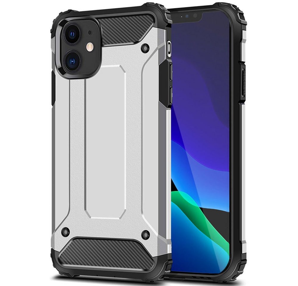 FITSU Handyhülle Outdoor Hülle für iPhone 11 Silber 6,1 Zoll, Robuste Handyhülle Outdoor Case stabile Schutzhülle mit Eckenschutz von FITSU