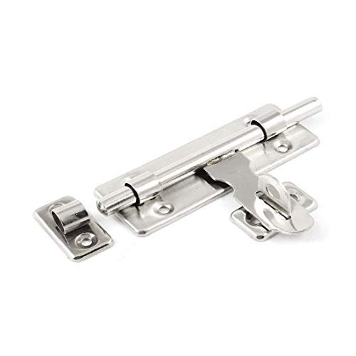 New Lon0167 Door Locking 11,6cm Long Slide Docking Connecting Bolt Hasp Hefter Silver Tone(Tür 11,6 cm länger Schiebefaß-Bolzen-Hasp-Hefter Silberton) von FIYA